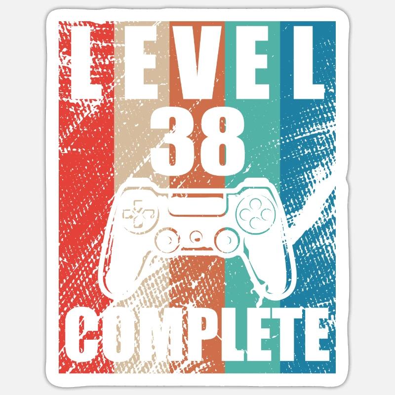 Niveau 38 complete - Sticker taille S (10 x 10 cm) - blanc mat