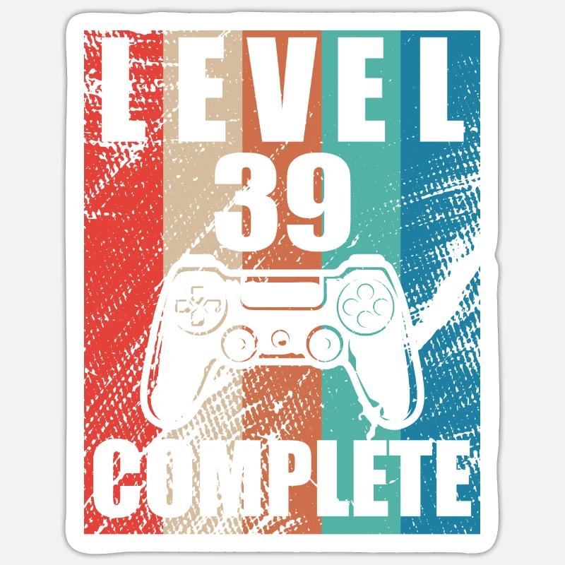 Level 39 complete - Sticker size S (10 x 10 cm) - white matte