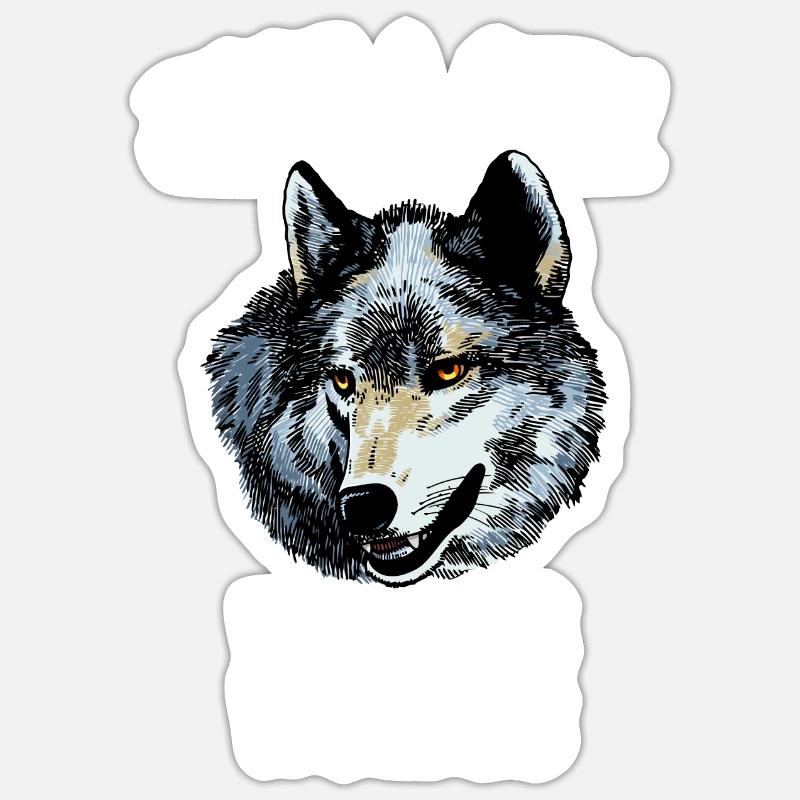 Mädchen Wolf Geschenk Nur ein Mädchen, das Wölfe liebt Sticker Größe S (10 x 10 cm)