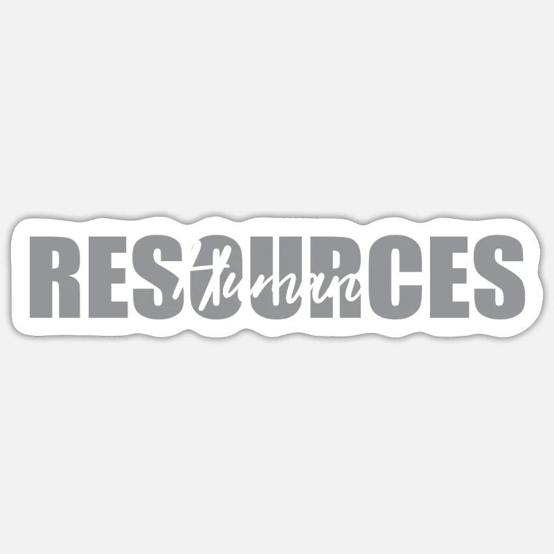 Human Resources - Sticker size S (10 x 10 cm) - white matte