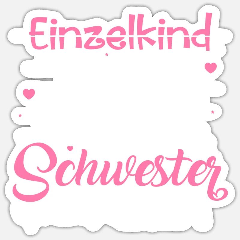 Ich werde eine große Schwester 2024 - Sticker Größe S (10 x 10 cm) - Mattweiß