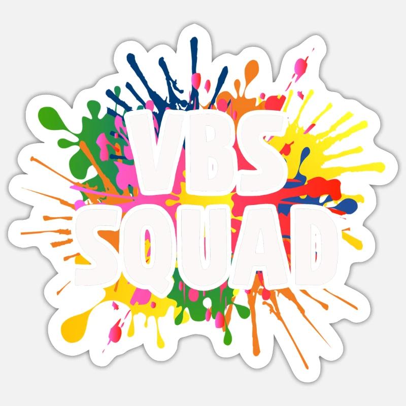 VBS Squad Bible Shool - Sticker taille S (10 x 10 cm) - blanc mat
