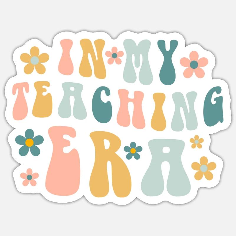 À l’époque de l’enseignement - Sticker taille S (10 x 10 cm) - blanc mat