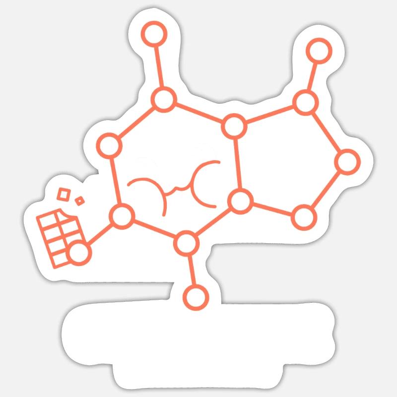Chemist Chemistry Science Atom Molecule - Sticker size S (10 x 10 cm) - white matte