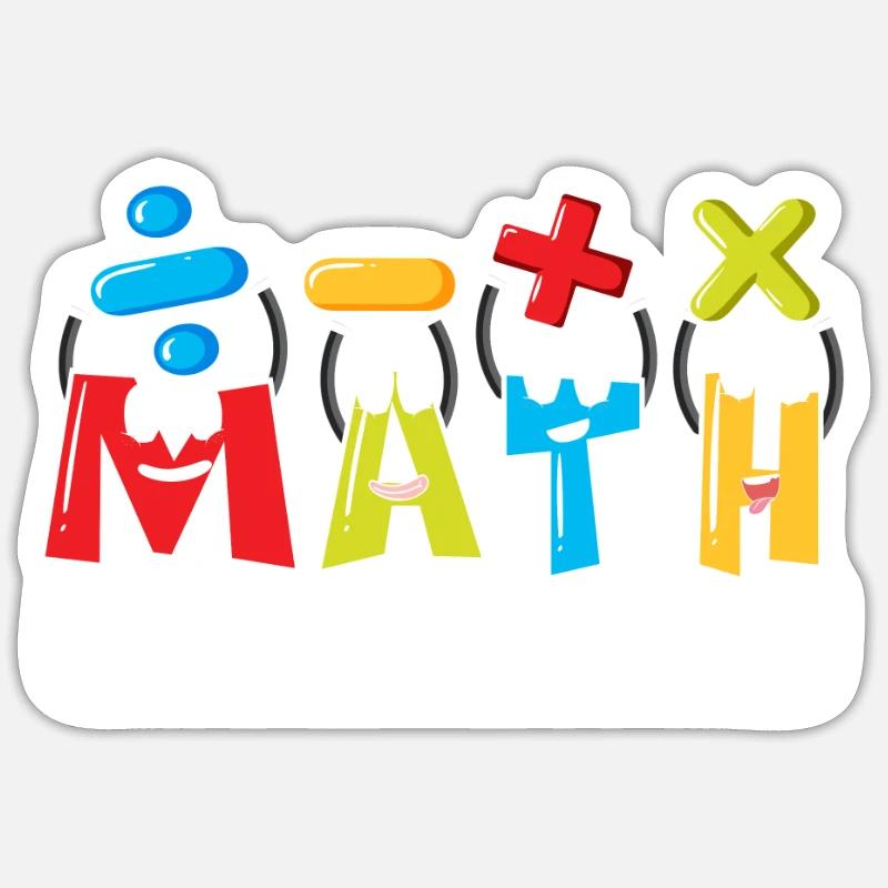 Mathelehrer Mathe Lehrer Mathe Nachhilfelehrer - Sticker Größe S (10 x 10 cm) - Mattweiß