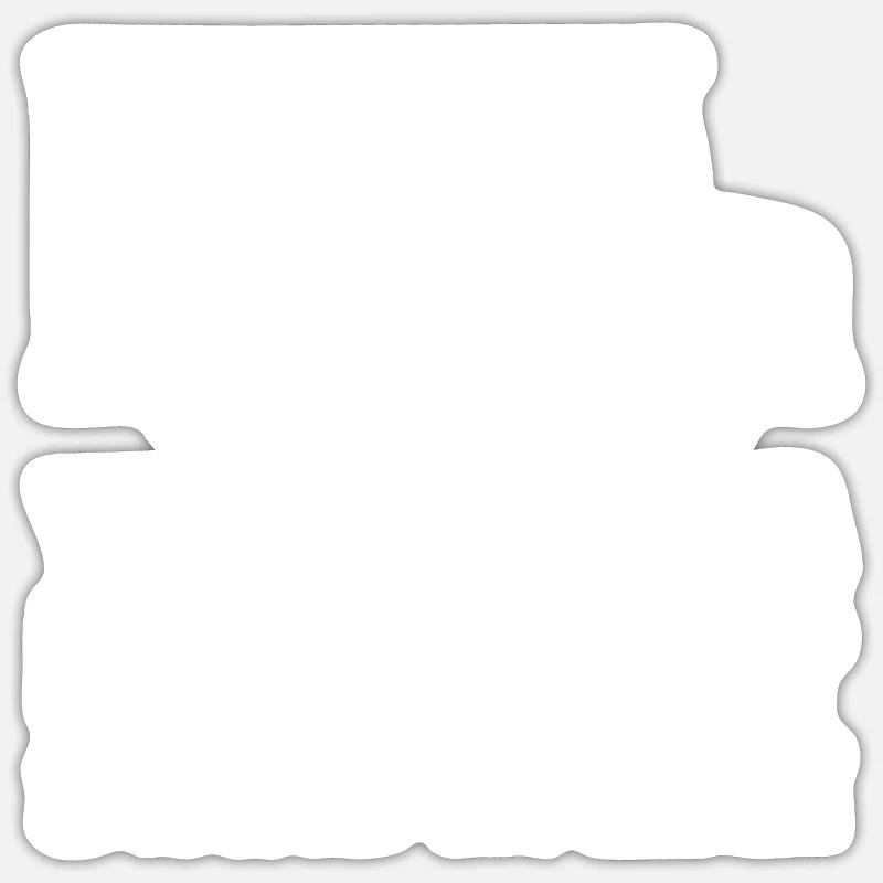 Pizza de rue - Sticker taille S (10 x 10 cm) - blanc mat