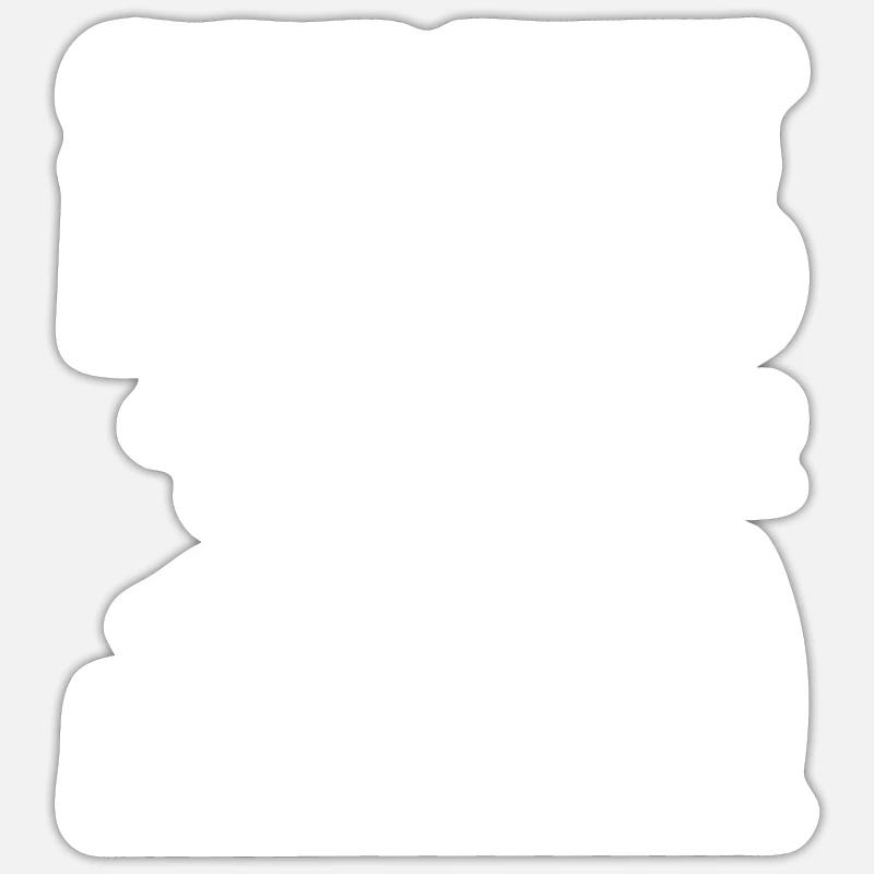 Cuisine de rue drôle - Sticker taille S (10 x 10 cm) - blanc mat