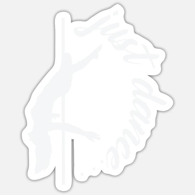 Just Dance Pole Dance Pole Dance Danse - Sticker taille S (10 x 10 cm) - blanc mat