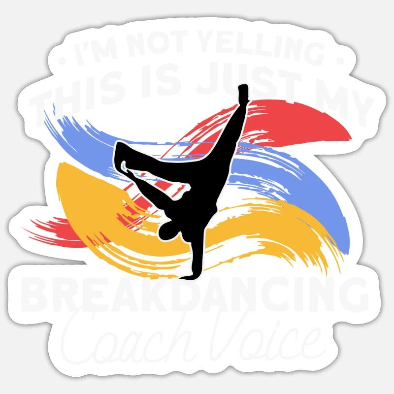 Breakdancing - Sticker Größe S (10 x 10 cm) - Mattweiß