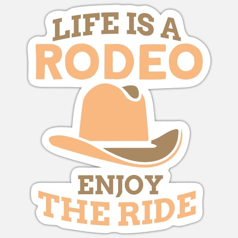 Rodéo - Sticker taille S (10 x 10 cm) - blanc mat