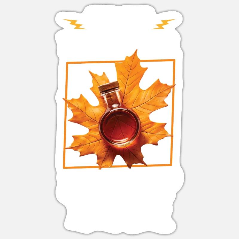 Tradition et cônes de Maple Sirop Canada Sticker taille S (10 x 10 cm)