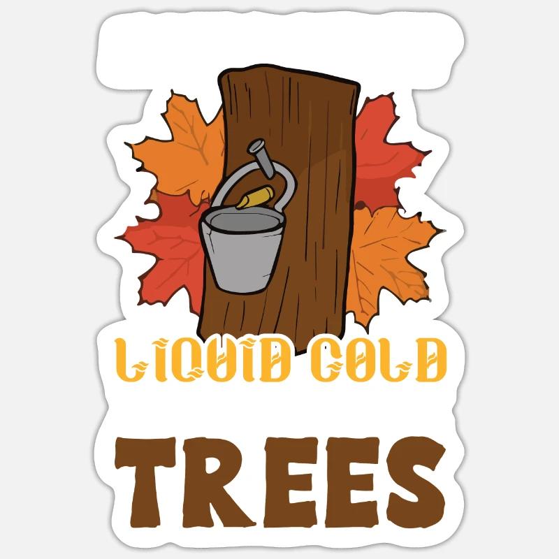 Sirop d’érable canada tradition et cônes Sticker taille S (10 x 10 cm)