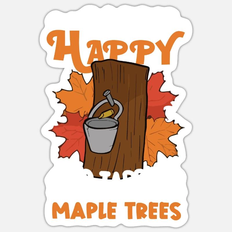 Maple syrup Canada tradition and cones Sticker size S (10 x 10 cm)