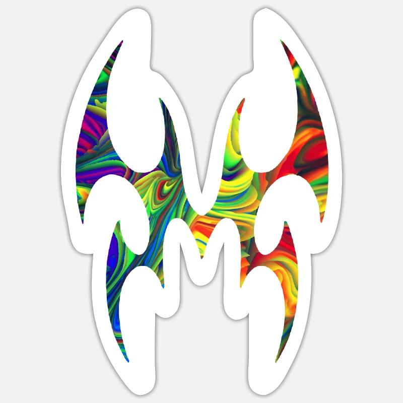 Alien Spider marmor Sticker Größe S (10 x 10 cm)