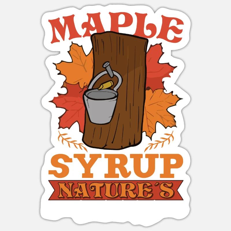 Maple syrup Canada tradition and cones Sticker size S (10 x 10 cm)