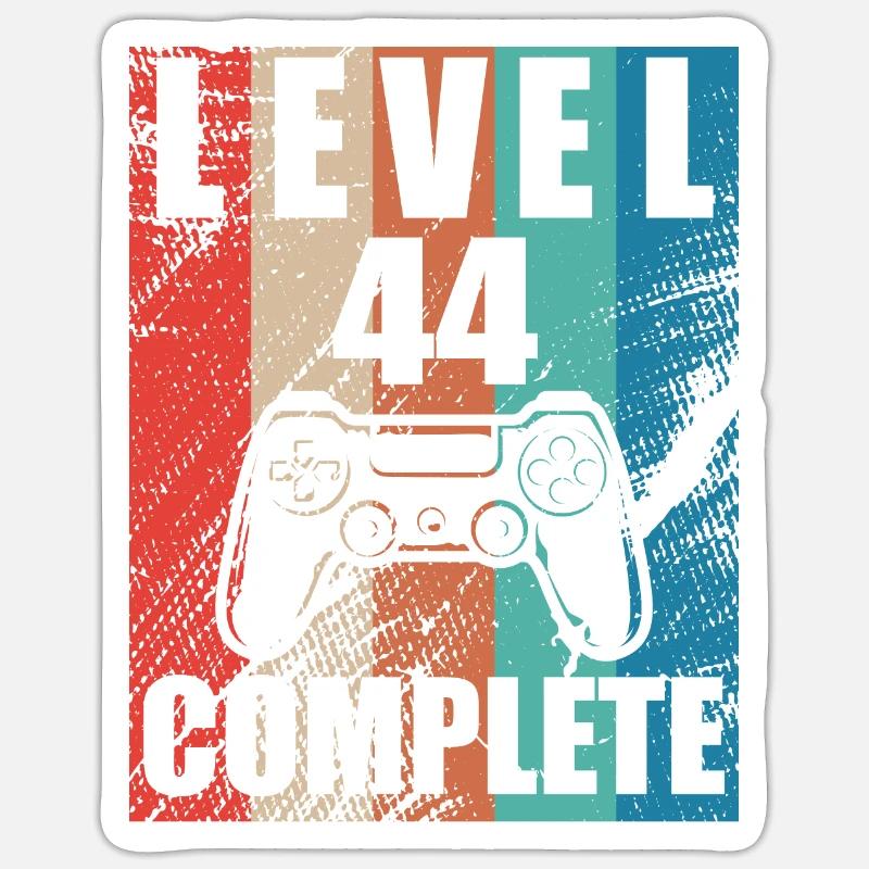 Level 44 complete - Sticker size S (10 x 10 cm) - white matte