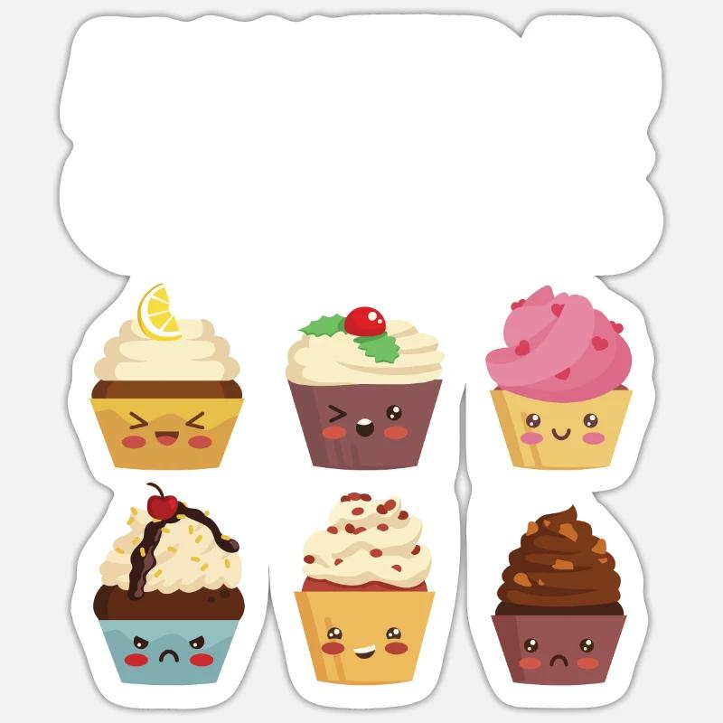 Pastry Chef Baker Baking Funny Cupcakes Sticker size S (10 x 10 cm)