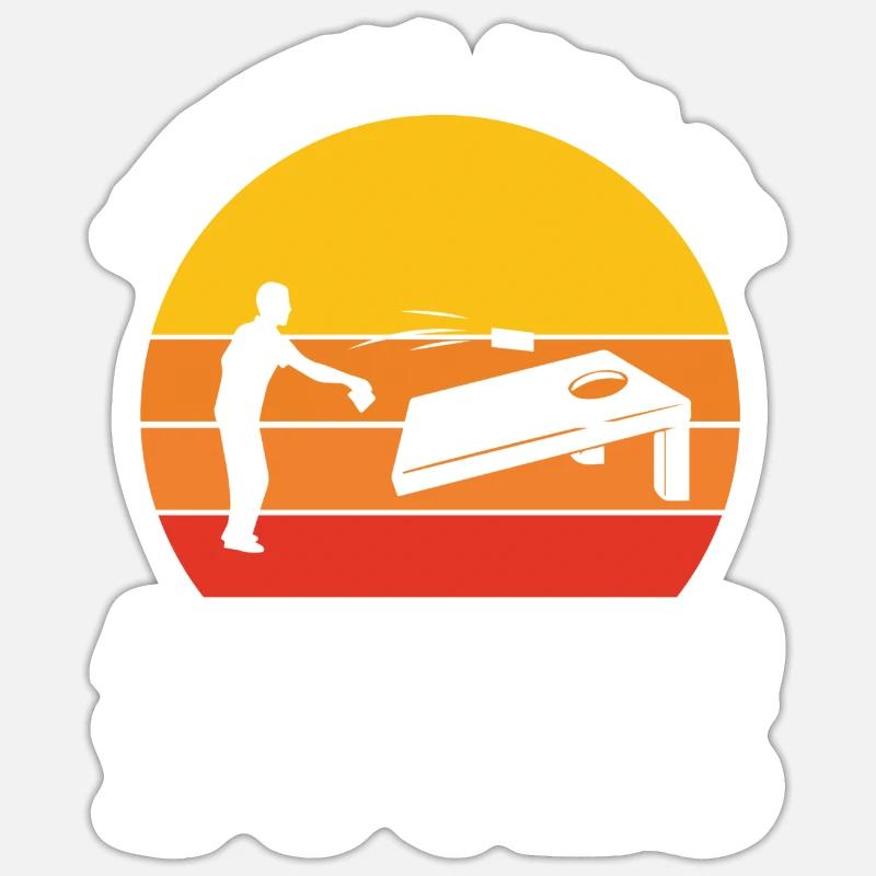 Cornhole jeu Cornhole Dicton Sticker taille S (10 x 10 cm)