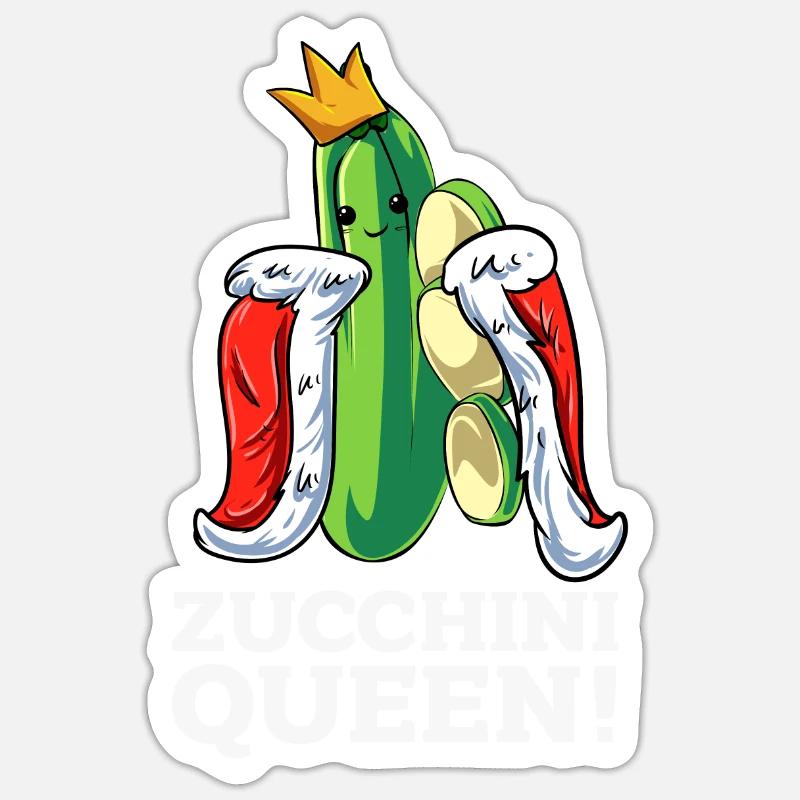 Courgette - Sticker taille S (10 x 10 cm) - blanc mat