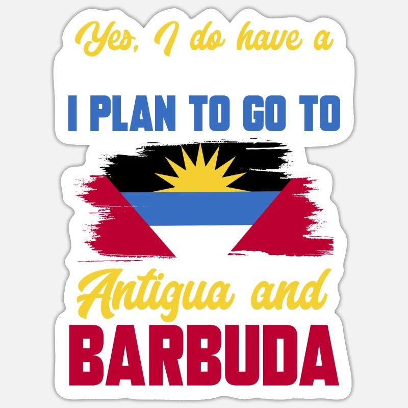 Drapeau d’Antigua-et-Barbuda - Sticker taille S (10 x 10 cm) - blanc mat