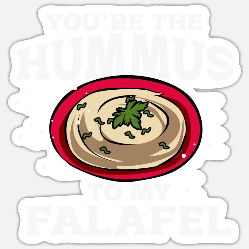 Hummus - Sticker size S (10 x 10 cm) - white matte