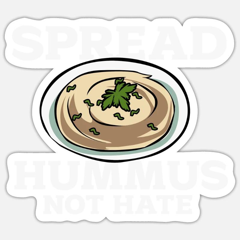Hummus - Sticker size S (10 x 10 cm) - white matte