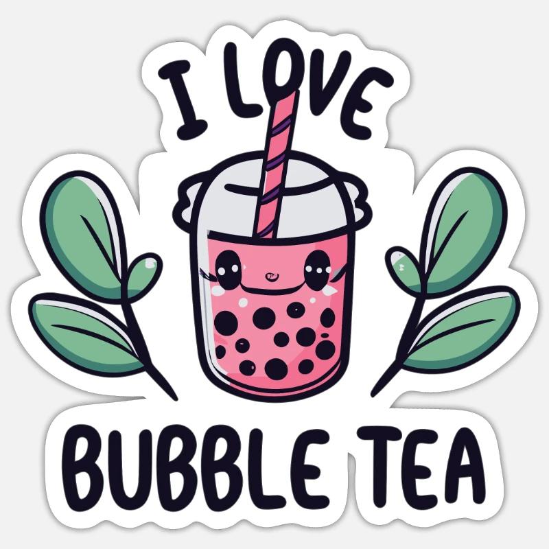 Bubble Tea Träume - Liebe, Leben, Bubble Tea! Sticker Größe S (10 x 10 cm)
