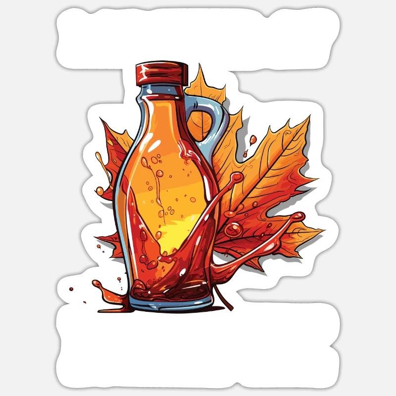 Tradition et cônes de Maple Sirop Canada Sticker taille S (10 x 10 cm)