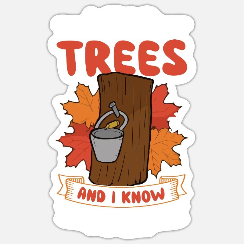 Tradition et cônes de Maple Sirop Canada Sticker taille S (10 x 10 cm)