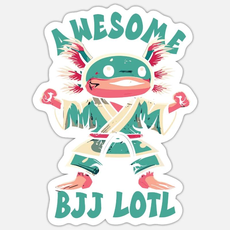 Jiu Jitsu - Sticker Größe S (10 x 10 cm) - Mattweiß