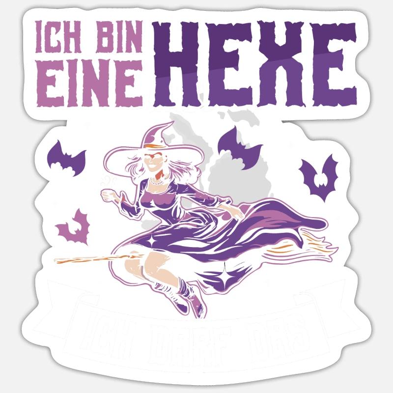 Ich Bin Eine Hexe Ich Darf Das Sticker Größe S (10 x 10 cm)