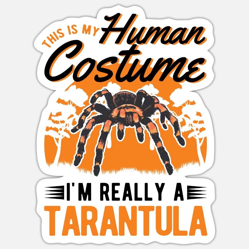 Tarentule Halloween Araignée Tarentule - Sticker taille S (10 x 10 cm) - blanc mat