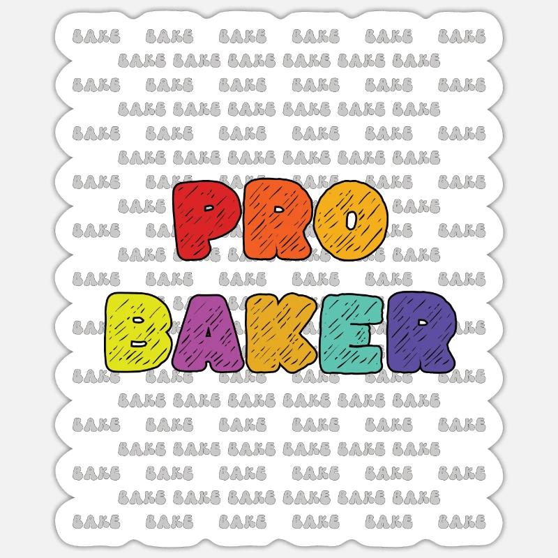 Profi-Bäcker - Sticker Größe S (10 x 10 cm) - Mattweiß