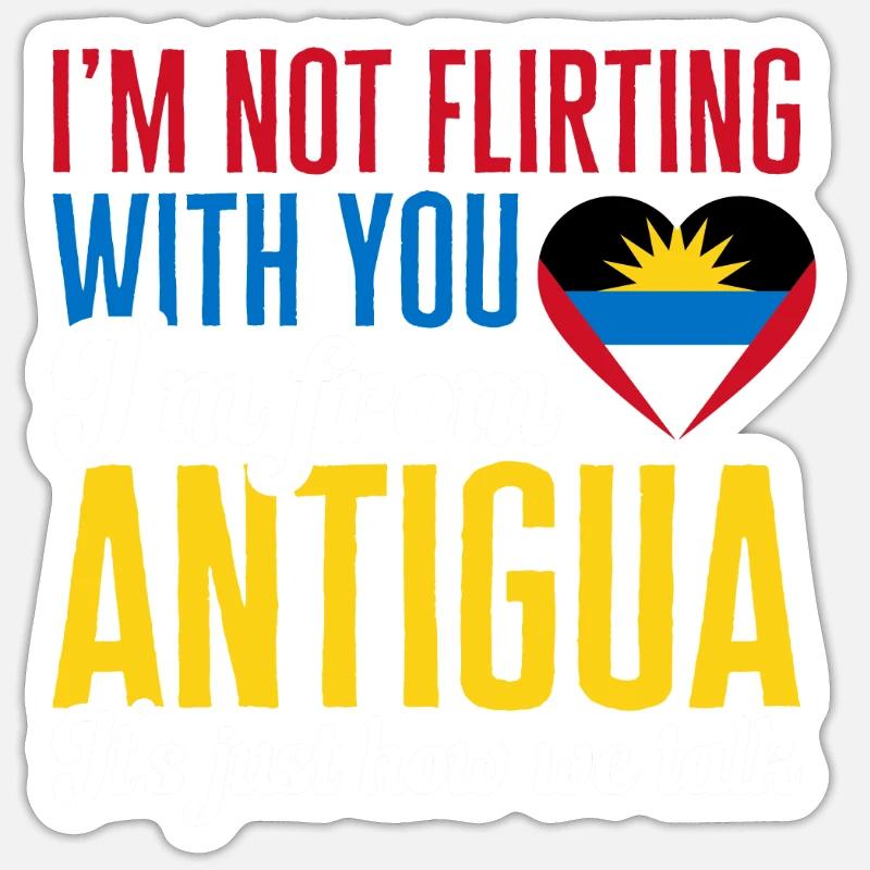 Drapeau d’Antigua-et-Barbuda - Sticker taille S (10 x 10 cm) - blanc mat