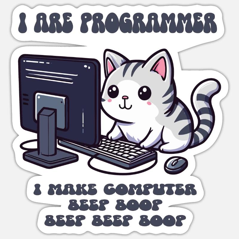 Ich bin Programmierer Sticker Größe S (10 x 10 cm)