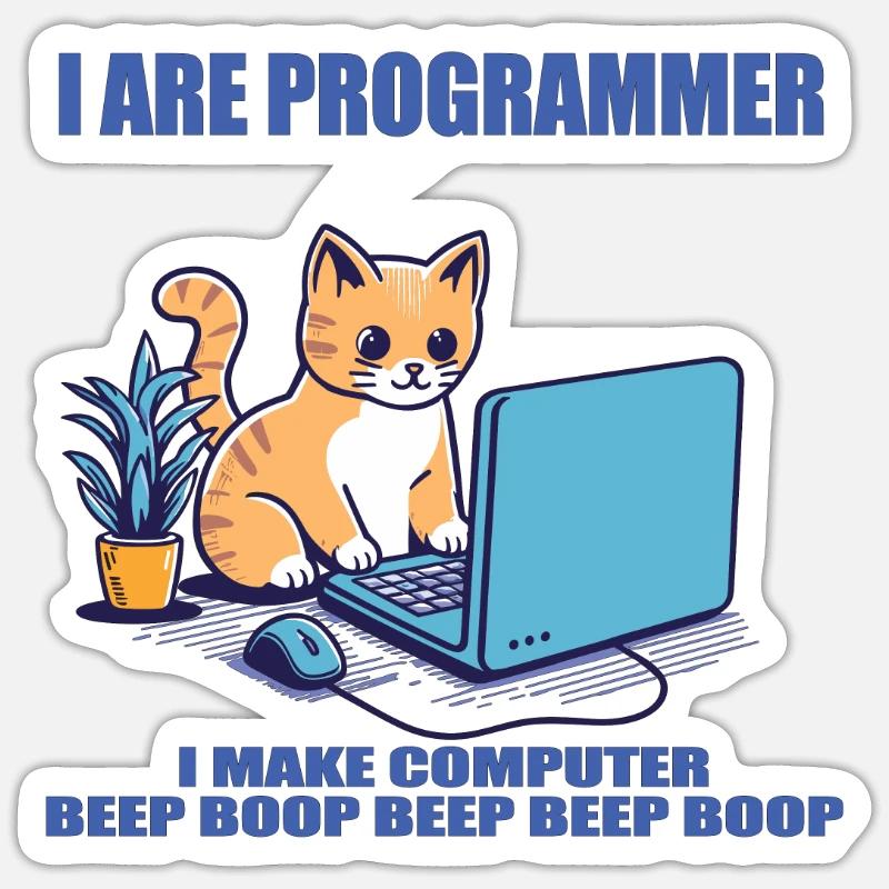 Ich bin Programmierer Sticker Größe S (10 x 10 cm)