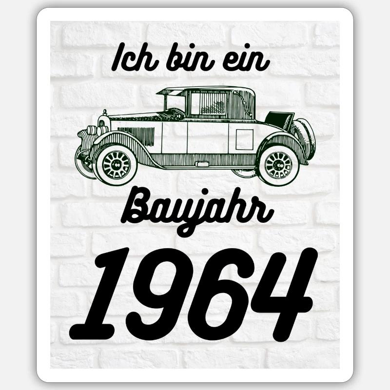Oldtimer - Sticker Größe S (10 x 10 cm) - Mattweiß
