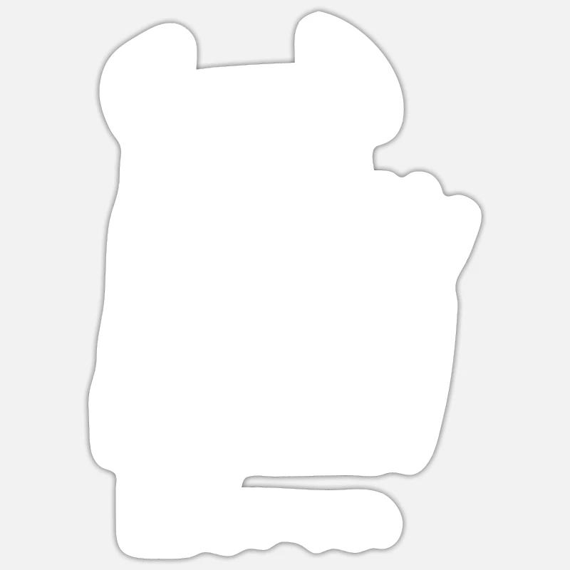 Lama - Sticker taille S (10 x 10 cm) - blanc mat
