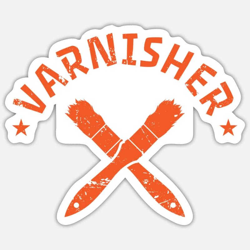 Varnisher Paint Profession Painter - Sticker size S (10 x 10 cm) - white matte