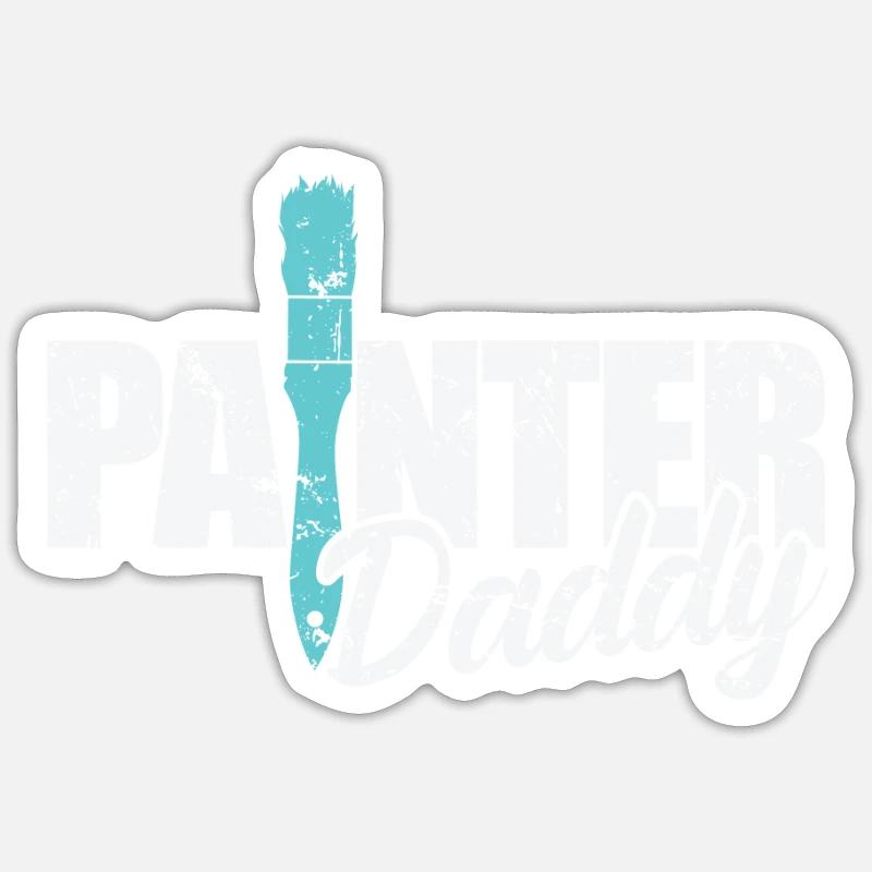 Painter Daddy Beruf Maler und Lackierer Sticker Größe S (10 x 10 cm)