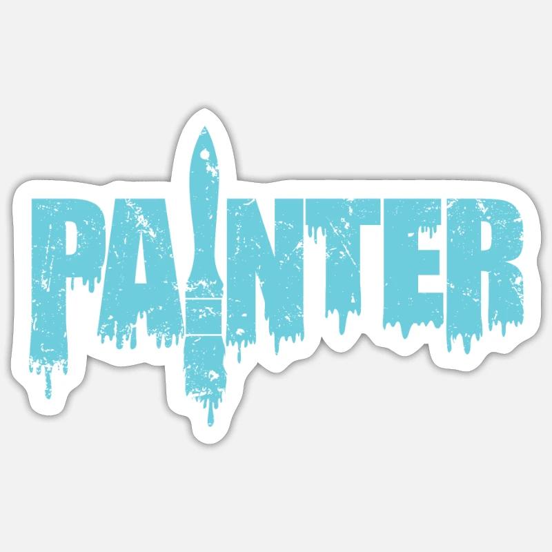 Painter Painter Profession Varnisher - Sticker size S (10 x 10 cm) - white matte