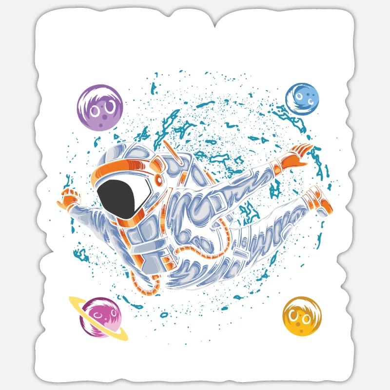 Space Colonization - Sticker size S (10 x 10 cm) - white matte