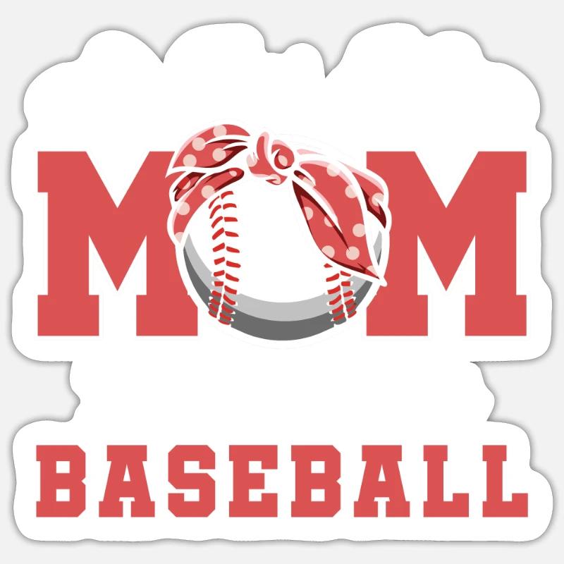 Baseball Mutter Baseball Mama Sticker Größe S (10 x 10 cm)