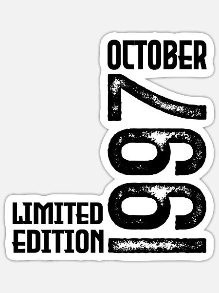 Oktober 1997 Jubiläumsgeschenk. Oktober 1997. - Sticker Größe S (10 x 10 cm) - Mattweiß