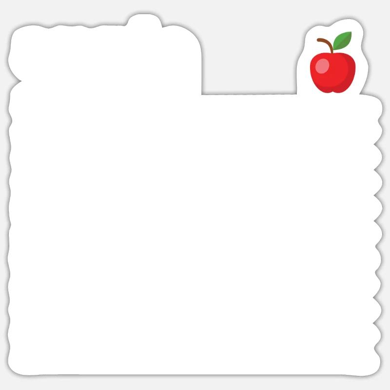 Nutrion infos Apple - Sticker taille S (10 x 10 cm) - blanc mat