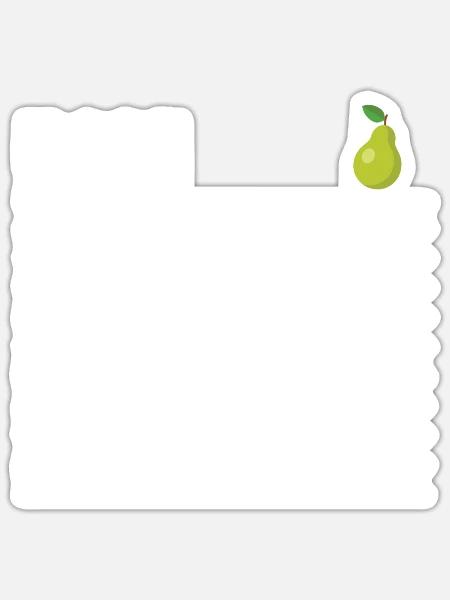 Nutrion Fakten Birne - Sticker Größe S (10 x 10 cm) - Mattweiß