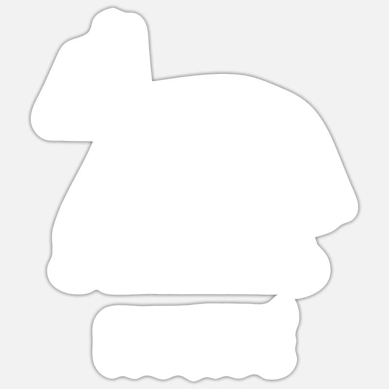 Pferd - Sticker Größe S (10 x 10 cm) - Mattweiß