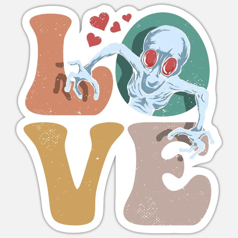 Dover Dämon Kryptide Kryptozoologie LIEBE Sticker Größe S (10 x 10 cm)