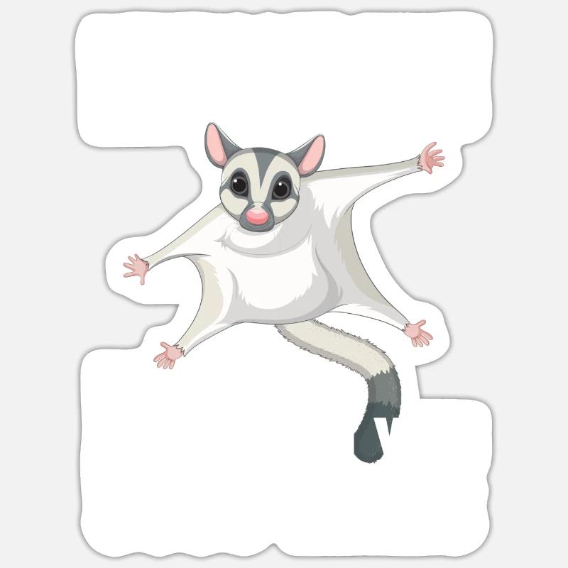 Sugar Glider Flughörnchen Sticker Größe S (10 x 10 cm)