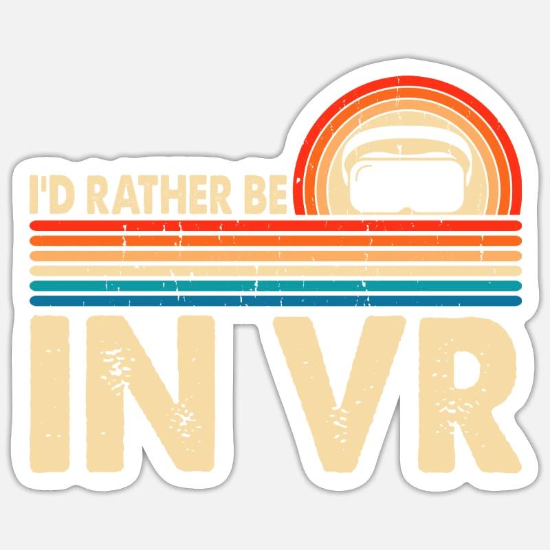VR Virtual Reality - Sticker size S (10 x 10 cm) - white matte